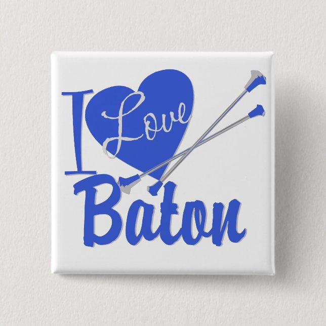 I Liebe Baton Button (Vorderseite)