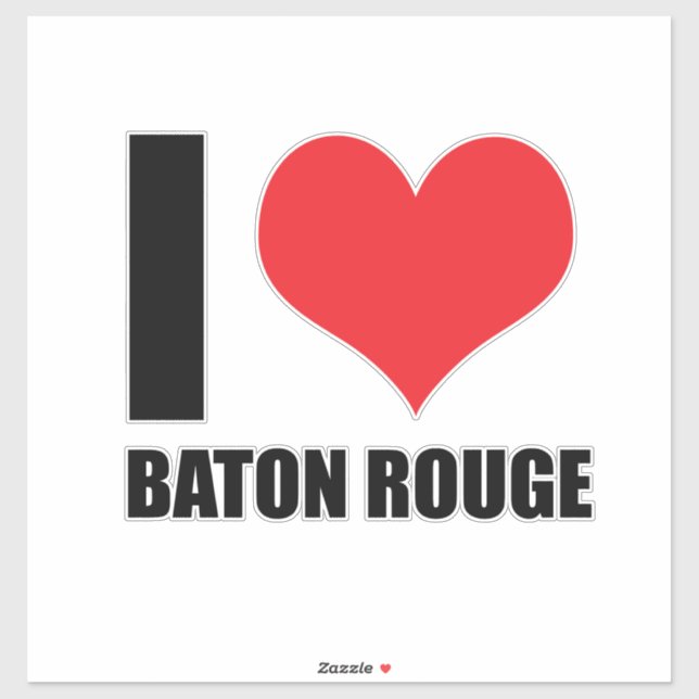 I Liebe Baton Rouge Aufkleber (Blatt)