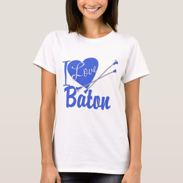 I Liebe Baton T-Shirt (Vorderseite)