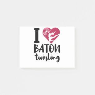 I Liebe Baton Twirling Post-it Klebezettel