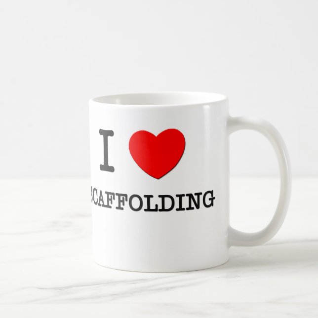 I Liebe-Baugerüst Kaffeetasse (Rechts)