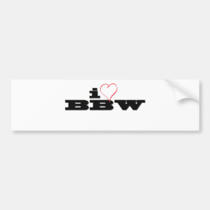 I Liebe BBW Autoaufkleber