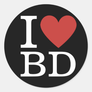 I ❤️ Liebe BD Gebäude Abteilung Mitarbeiter CUSTOM Runder Aufkleber