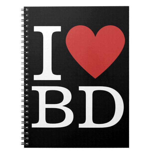 I ❤️ Liebe BD - Gebäude Abteilung NOTEBOOK Notizblock (Vorderseite)