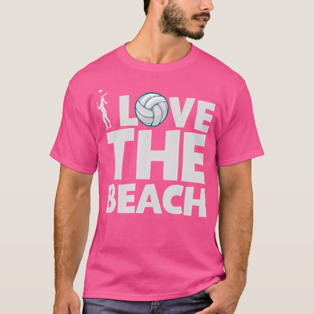 I Liebe Beach Volleyball T-Shirt (Vorderseite)