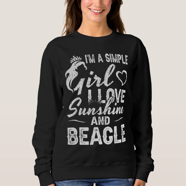 I Liebe Beagle Beagle Dog Welpen Eigentümer Mama M Sweatshirt (Vorderseite)