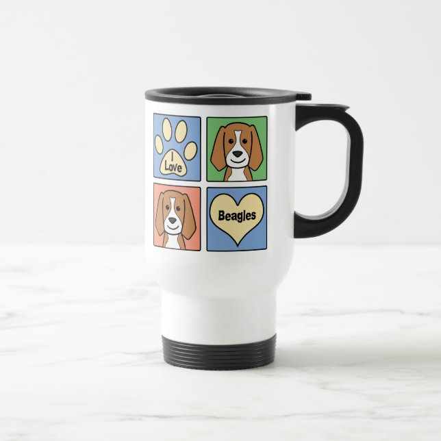 I Liebe-Beagles Reisebecher (Rechts)