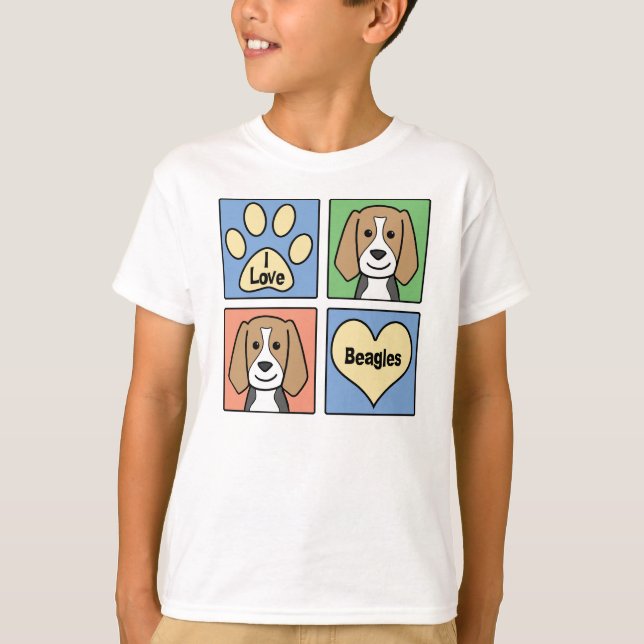 I Liebe-Beagles T-Shirt (Vorderseite)