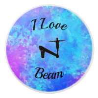 I LIEBE BEAM - GYMNASTICS Keramik Pull Knobs