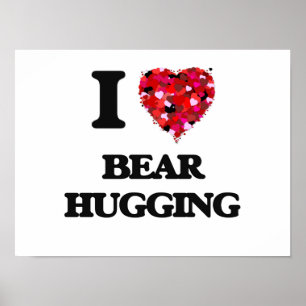 I Liebe Bear Hugging Poster