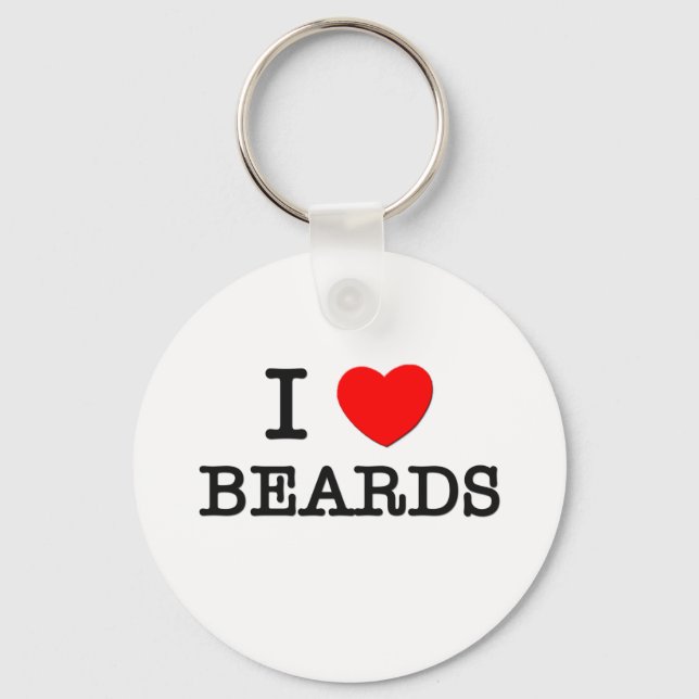I Liebe Beards Schlüsselanhänger (Vorderseite)