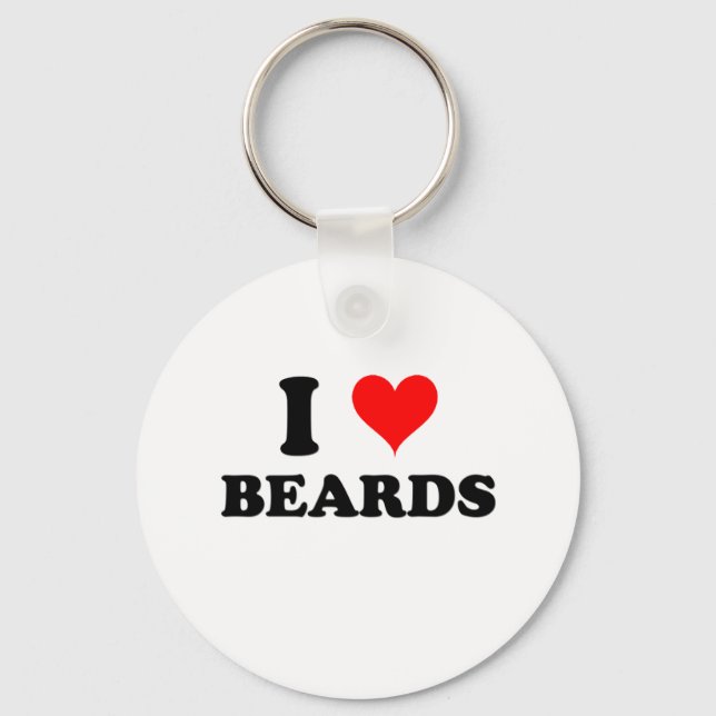 I Liebe Beards Schlüsselanhänger (Vorderseite)