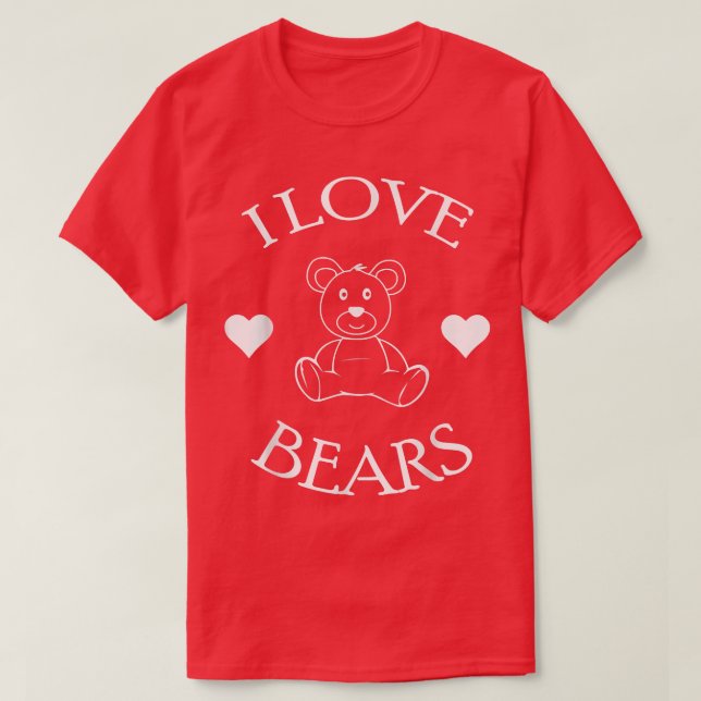 I Liebe Bears Geschenkbär Lover 1063 T-Shirt (Design vorne)