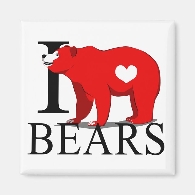 I Liebe Bears Magnete (Vorne)