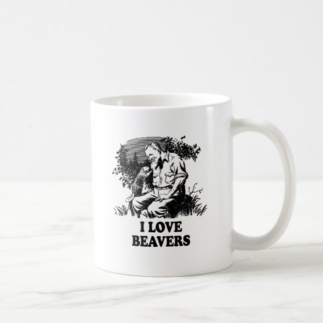 I Liebe Beavers Kaffeetasse (Rechts)