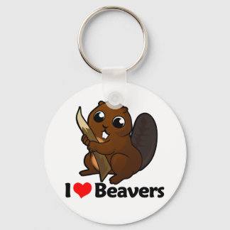I Liebe Beavers Schlüsselanhänger