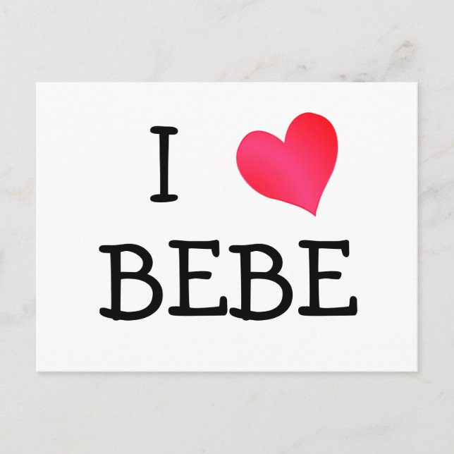 I Liebe Bebe Postkarte (Vorderseite)
