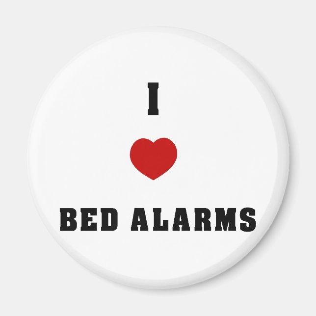 I Liebe Bed Alarms Magnet (Vorne)