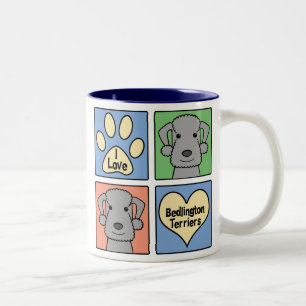 I Liebe Bedlington Terrier Zweifarbige Tasse