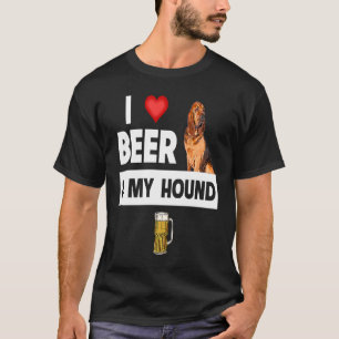 I Liebe Beer and My Bloodhound Jagd Hunde Mama Vat T-Shirt