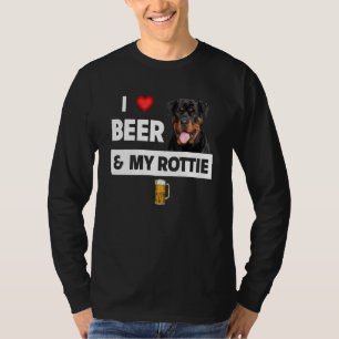 I Liebe Beer and My Rottie Mama Vater Rottweiler D T-Shirt