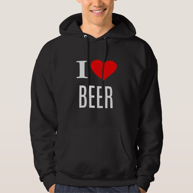 I Liebe Beer - Bier Hoodie (Vorderseite)