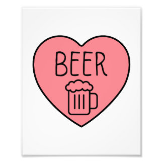 I Liebe Beer Heart Fotodruck