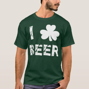 I Liebe Beer Kleeblatt Funny St T-Shirt