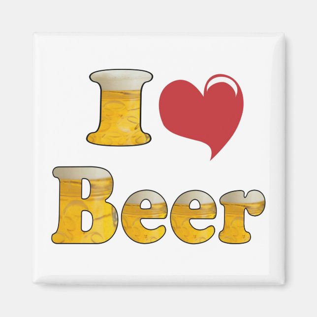 I Liebe Beer Magnet (Vorne)