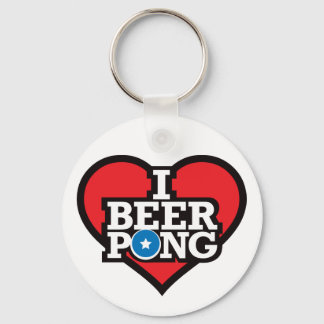 I Liebe Beer Pong - Red Schlüsselanhänger