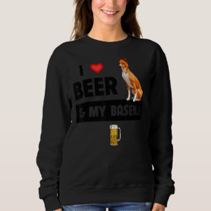 I Liebe Beer und mein Basenji Mama Vater Dog trink Sweatshirt