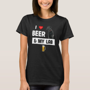 I Liebe Beer und mein Black Lab Mama Vater Labrado T-Shirt