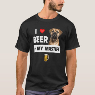 I Liebe Beer und mein Bullmastiff Mama Vater Dog D T-Shirt