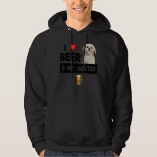I Liebe Beer und mein schiitischer Tzu Mama Vater  Hoodie