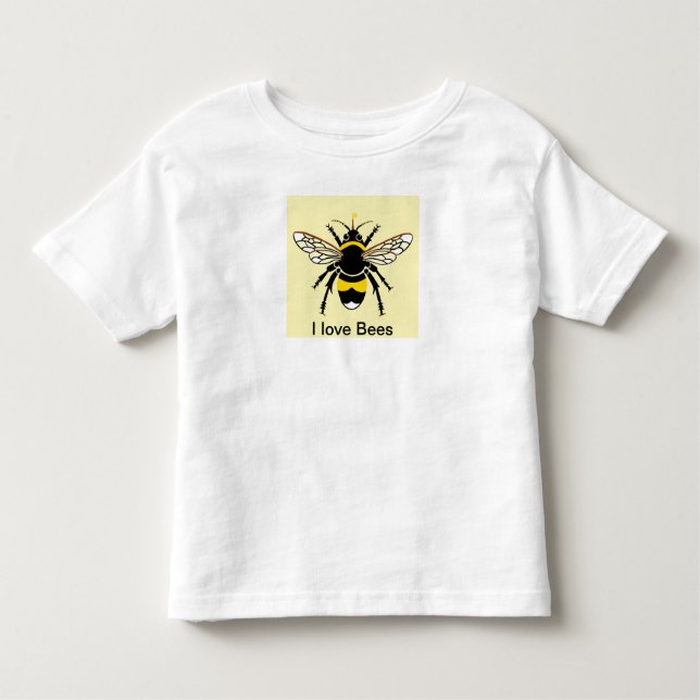 I Liebe BEES - Wildtiere - Natur - Insekten - Kleinkind T-shirt (Vorderseite)