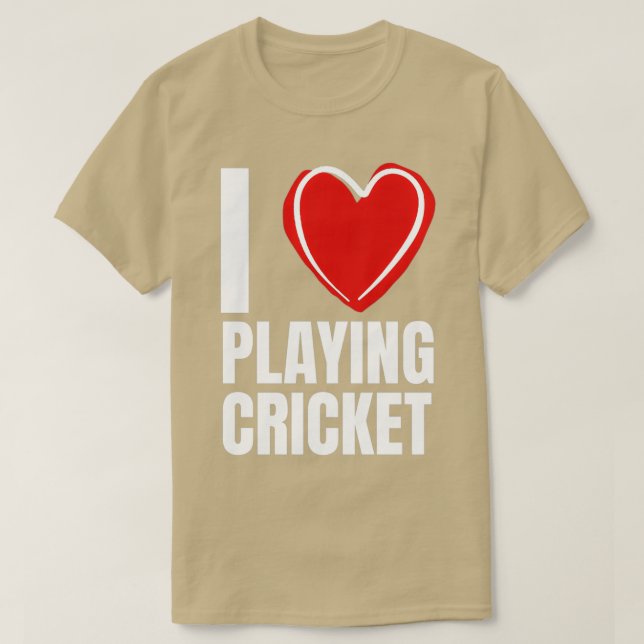 I Liebe beim Cricket T-Shirt (Design vorne)