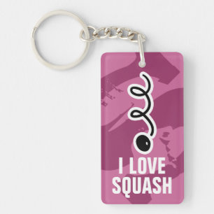 i Liebe beim Squash-Schlüsselanhänger mit Kugeld Schlüsselanhänger