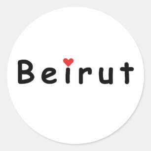 I Liebe Beirut Runder Aufkleber