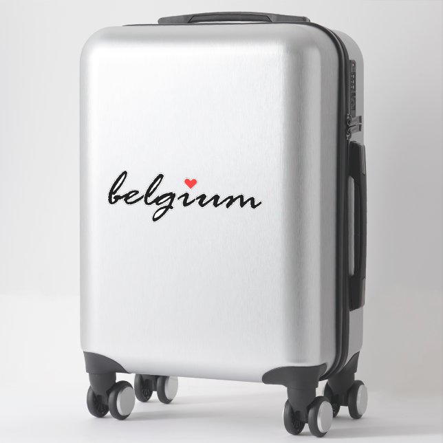 I Liebe Belgien Aufkleber (Koffer)