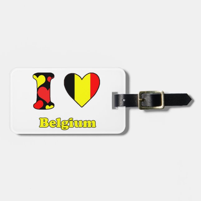 I Liebe Belgien Gepäckanhänger (Vorderseite horizontal)