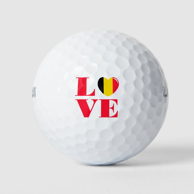 I Liebe Belgien Golfball (Vorderseite)