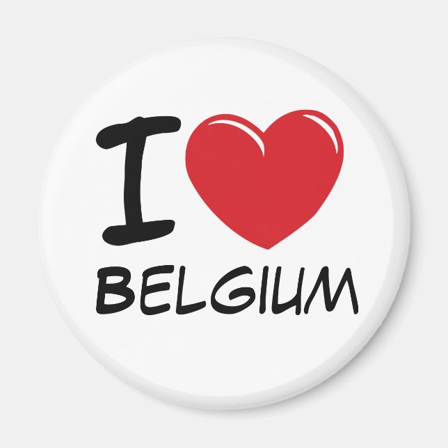 I Liebe Belgien Magnet (Vorne)