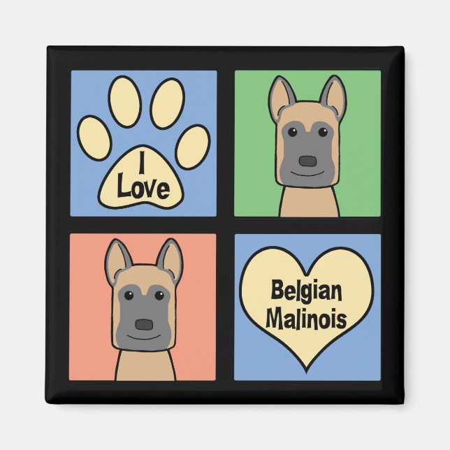 I Liebe Belgisch Malinois Magnet (Vorne)
