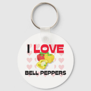 I Liebe Bell Paprikaschoten Schlüsselanhänger