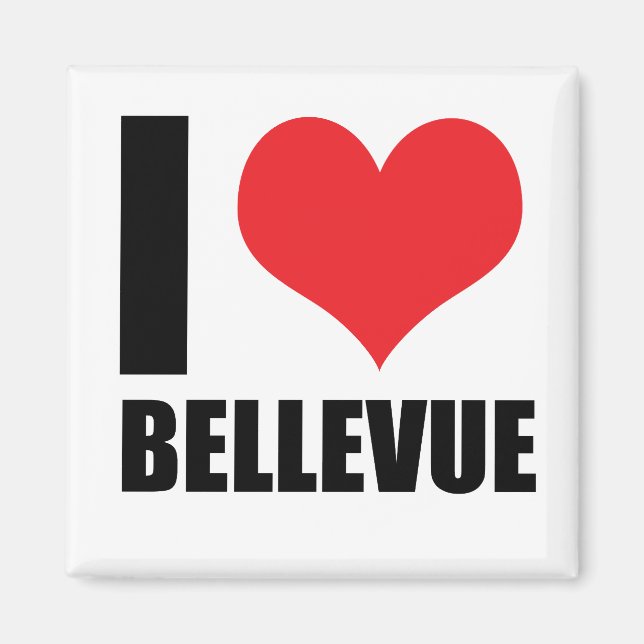 I Liebe Bellevue Magnet (Vorne)