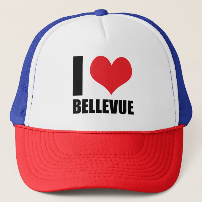 I Liebe Bellevue Truckerkappe (Vorderseite)