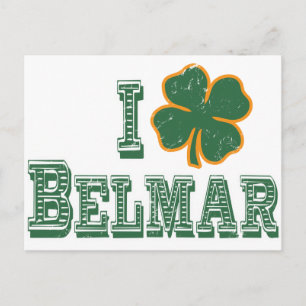 I Liebe Belmar - St. Patrick's Day Postkarte