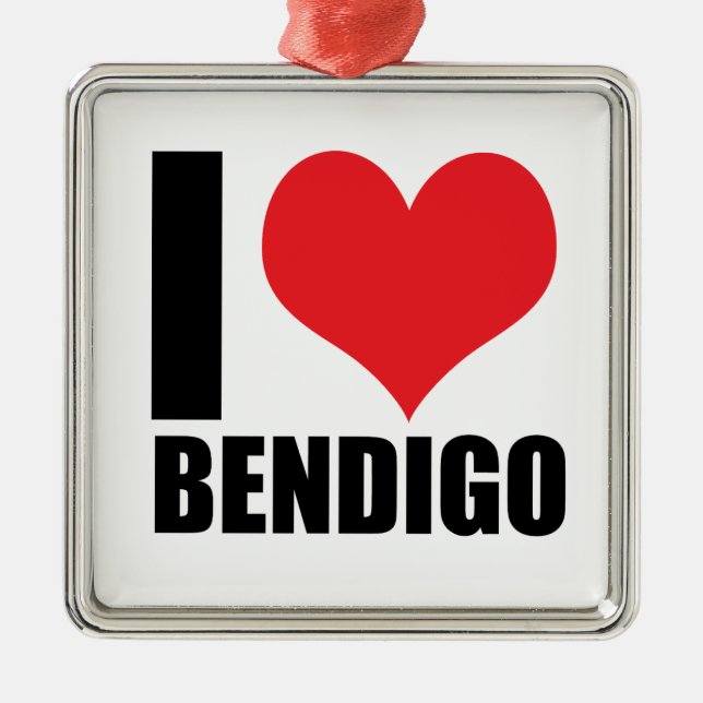 I Liebe Bendigo Ornament Aus Metall (Vorne)