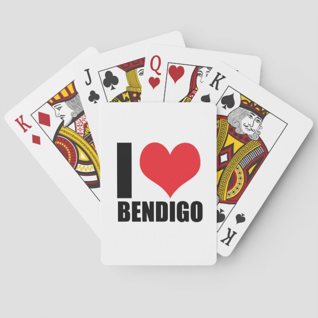 I Liebe Bendigo Spielkarten (Rückseite)