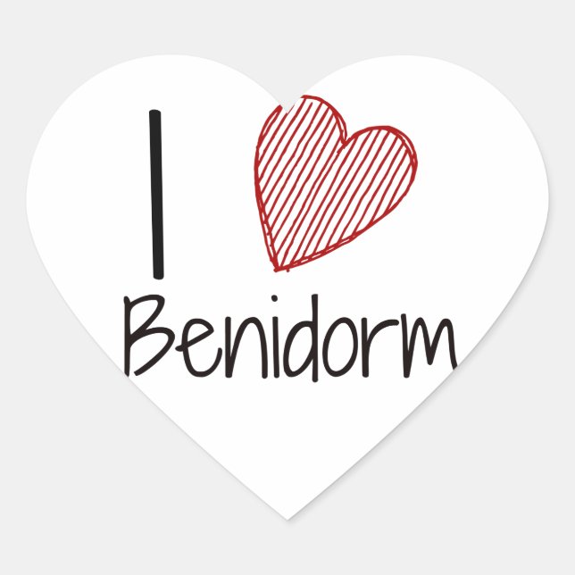 I Liebe Benidorm Herz-Aufkleber (Vorderseite)